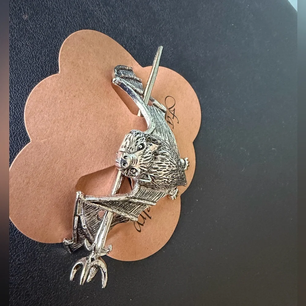 Silver Bat hair jewelry